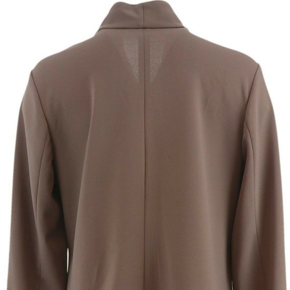 NWT H BY HALSTON CREPE 3/4 SLVE OPEN FRONT JACKET 14 - Picture 4 of 10